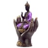 Large Purple Thai Buddha in Hands Figurine