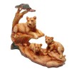 Wood Effect Tiger Family under Tree