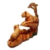Wood Effect Tiger Family under Tree