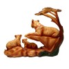 Wood Effect Tiger Family under Tree