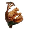 Wood Effect Tiger Family under Tree