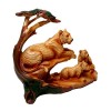Wood Effect Tiger Family under Tree