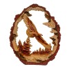 Wood Effect Flying Eagle in Log