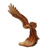 Wood Effect Eagle in Flight Figurine
