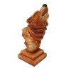 Small Wood Effect Wolf Head on Plinth