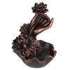 Bronze Effect Hand with Flower Backflow Burner