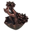 Bronze Effect Hand with Flower Backflow Burner