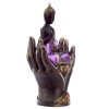 Large Purple Thai Buddha in Hands Figurine
