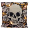 Skulls and Roses Light Up LED Cushion