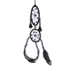 Black Double Hoop Woven 8cm Dreamcatcher