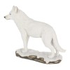 Winter Spirit Standing White Wolf Figurine