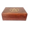 Pentagram Inlay Sheesham Wooden Trinket Box