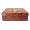 Pentagram Inlay Sheesham Wooden Trinket Box