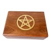 Pentagram Inlay Sheesham Wooden Trinket Box