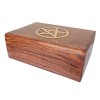 Pentagram Inlay Sheesham Wooden Trinket Box