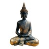 Large Tarnished Gold Sitting Buddha