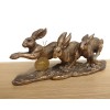 Bronzed Running Hares by Leonardo