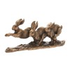 Bronzed Running Hares by Leonardo