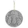 Moon Shadows Silver Effect Plaque by Lisa Parker