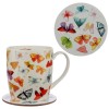 Butterfly House Mug Coaster Set