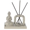 Light Marble Effect Buddha Tea Light Holder