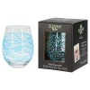 Sunny By Sue Blue Swirls Stemless Glass
