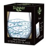 Sunny By Sue Blue Swirls Stemless Glass