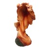 Wood Effect Lion Heads Figurine