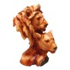 Wood Effect Lion Heads Figurine