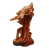 Wood Effect Wolf & Bust Figurine