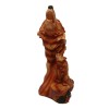 Wood Effect Wolf & Bust Figurine