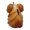 Wood Effect Elephant Money Bank