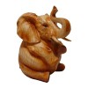 Wood Effect Elephant Money Bank