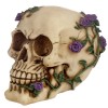 Skull with Purple Roses