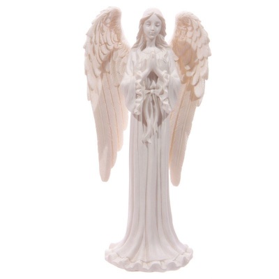 White Praying Angel Figurine