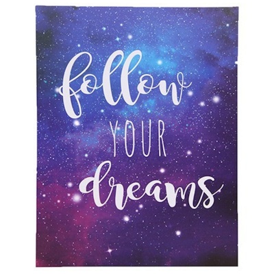 Follow Your Dreams LED Light Up Canvas Plaque
