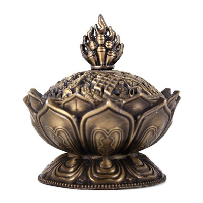 Brass Lotus Flower Incense Cone Burner