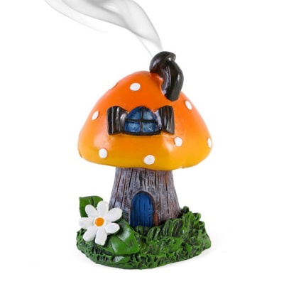 Orange Toadstool Incense Cone Burner