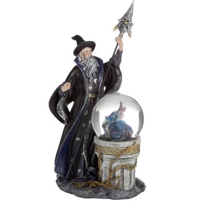 Ice Dragon & Wizard Snow Globe