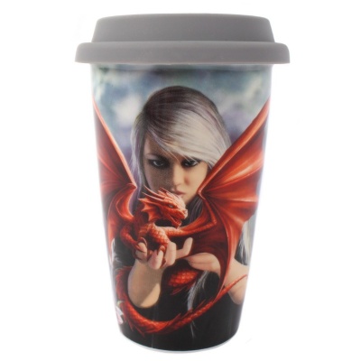 Dragon Kin Travel Mug by Anne Stokes