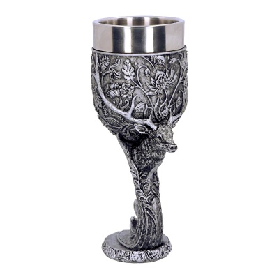 Stags Head Goblet Wine Glass