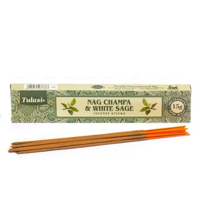 Tulasi Nag Champa & White Sage Incense Sticks