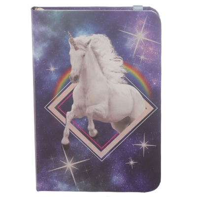 Cosmic Unicorn Hardbacked Lined Notebook