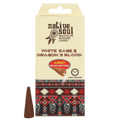 Native Soul White Sage & Dragons Blood Backflow Cones