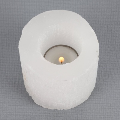 Selenite Cylinder Tealight Holder Small