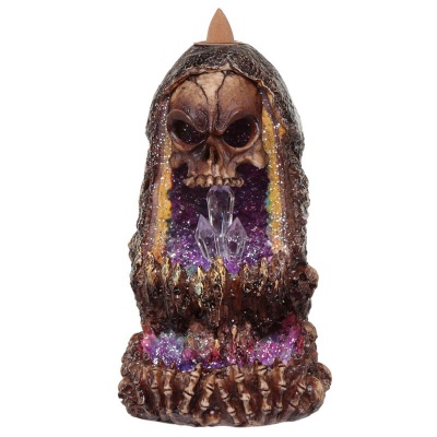 Skull Crystal Cave LED Backflow Burner