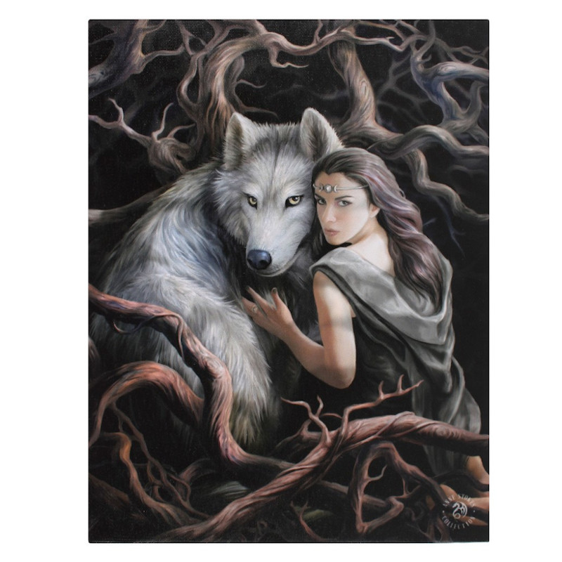 Soul Bond Small Canvas by Anne Stokes