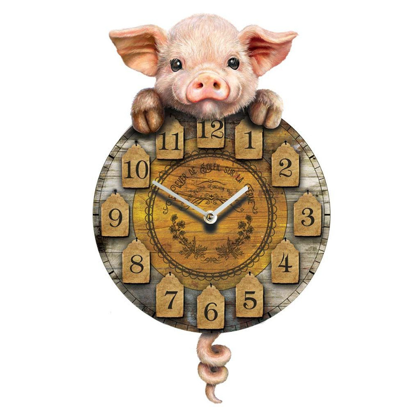 Piggin' Tickin' Pendulum Clock