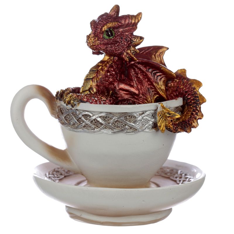 Red Baby Dragon in a Teacup