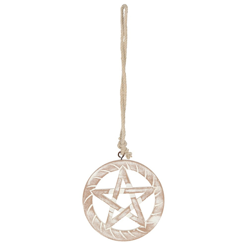 White Hanging Pentagram